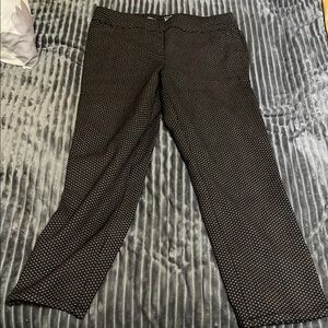 Croft & Barrow Black and White Geometric Pants